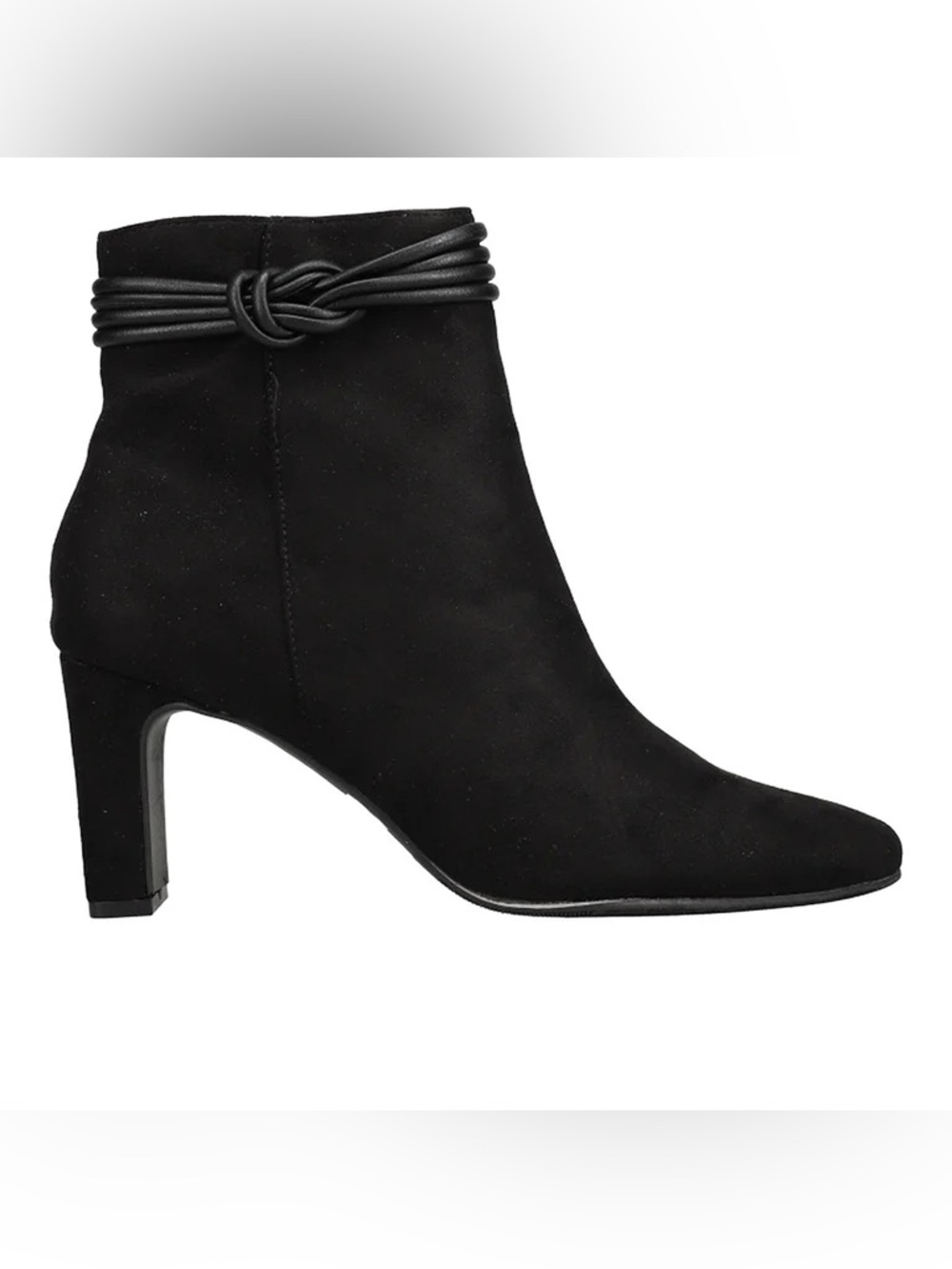 CL by Laundry Womens Never Ending Round Toe Zippered Ankle Boots Black Size 6.5